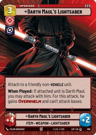 Darth Maul's Lightsaber (Hyperspace Foil) — Legends of the Force