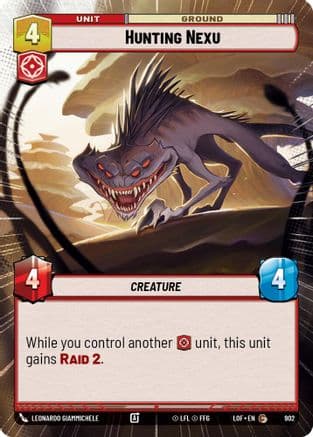Hunting Nexu (Hyperspace Foil) — Legends of the Force Star Wars: Unlimited card by Leonardo Giammichele