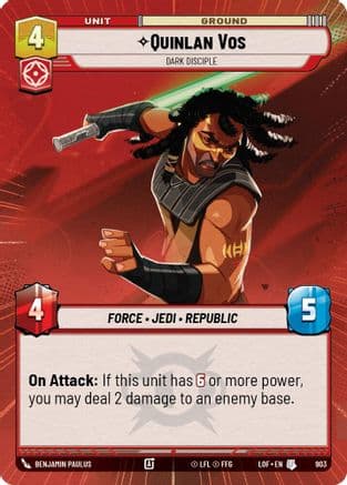 Quinlan Vos - Dark Disciple (Hyperspace Foil) — Legends of the Force