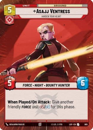 Asajj Ventress - Harden Your Heart (Hyperspace Foil) — Legends of the Force