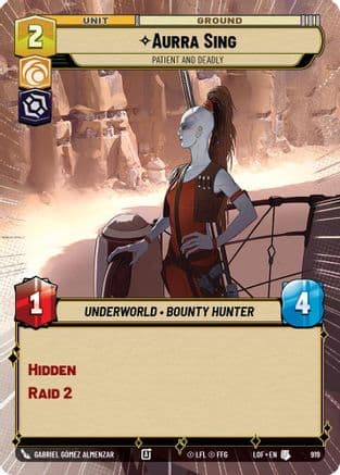 Aurra Sing - Patient and Deadly (Hyperspace Foil) — Legends of the Force