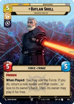 Baylan Skoll - Enigmatic Master (Hyperspace Foil) — Legends of the Force