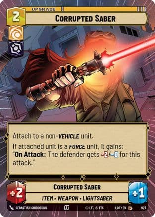 Corrupted Saber (Hyperspace Foil) — Legends of the Force