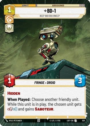 BD-1 - Beep Boo Boo Bweep (Hyperspace Foil) — Legends of the Force