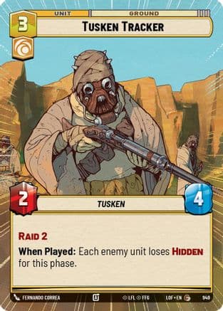 Tusken Tracker (Hyperspace Foil) — Legends of the Force Star Wars: Unlimited card by Fernando Correa