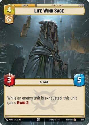 Life Wind Sage (Hyperspace Foil) — Legends of the Force