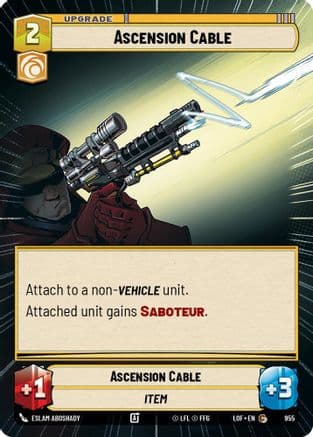 Ascension Cable (Hyperspace Foil) — Legends of the Force Star Wars: Unlimited card by Eslam AboShady