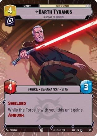 Darth Tyranus - Servant of Sidious (Hyperspace Foil) — Legends of the Force