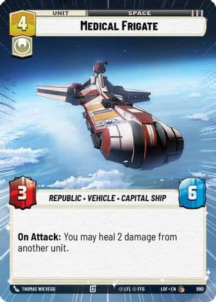 Medical Frigate (Hyperspace Foil) — Legends of the Force Star Wars: Unlimited card by Thomas Wievegg