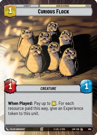 Curious Flock (Hyperspace Foil) — Legends of the Force Star Wars: Unlimited card by Eslam AboShady