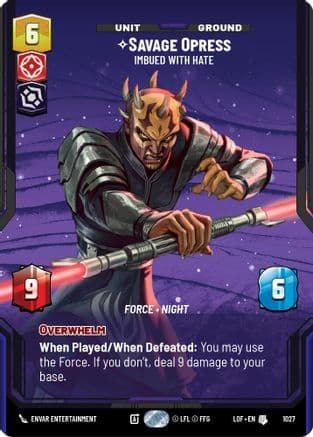 Savage Opress - Imbued With Hate (Prestige) — Legends of the Force