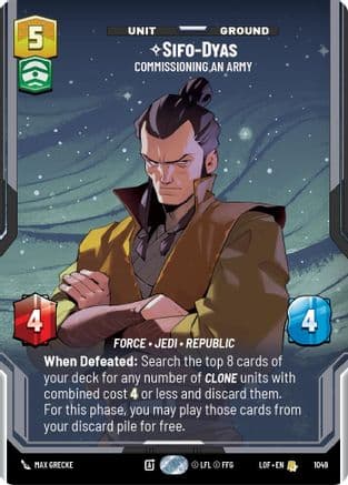 Sifo-Dyas - Commissioning An Army (Prestige) — Legends of the Force