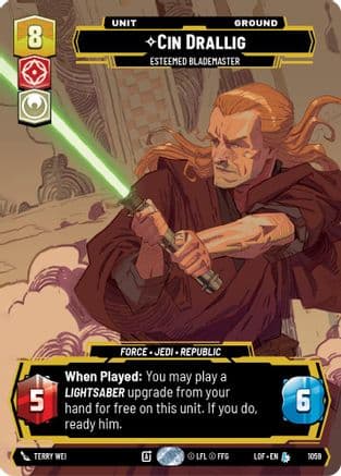Cin Drallig - Esteemed Blademaster (Prestige) — Legends of the Force