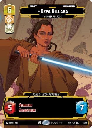 Depa Billaba - A Higher Purpose (Prestige) — Legends of the Force