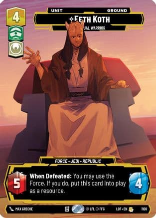 Eeth Koth - Spiritual Warrior (Prestige Foil) — Legends of the Force