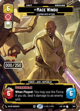 Mace Windu - Leaping into Action (Serialized) — Legends of the Force
