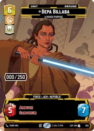 Depa Billaba - A Higher Purpose (Serialized) — Legends of the Force