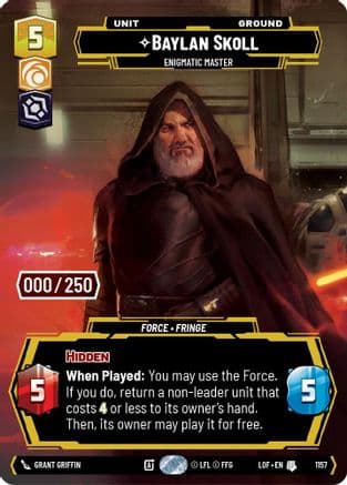Baylan Skoll - Enigmatic Master (Serialized) — Legends of the Force