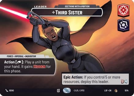 Third Sister - Seething With Ambition (Showcase) — Legends of the Force Star Wars: Unlimited card by Renaud Scheidt