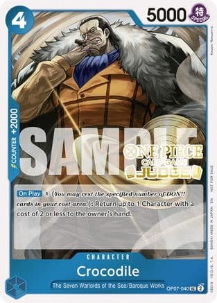 Crocodile (Judge Pack Vol. 6) — One Piece Promotion Cards