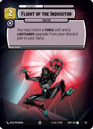 Flight of the Inquisitor (Foil) — Legends of the Force - Weekly Play Promos Star Wars: Unlimited card by Kyle Petchock