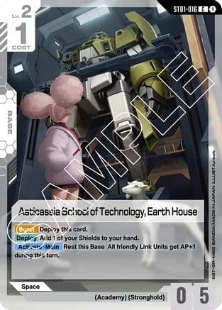 Asticassia School of Technology, Earth House — Starter Deck 01: Heroic Beginnings Gundam Card Game card by funbolt