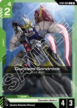 Gundam Sandrock — Starter Deck 02: Wings of Advance Gundam Card Game card by Robographer