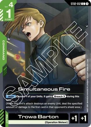 Simultaneous Fire — Starter Deck 02: Wings of Advance