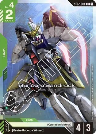 Gundam Sandrock (C+) — Starter Deck 02: Wings of Advance Gundam Card Game card by Robographer