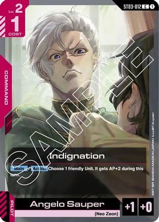 Indignation — Starter Deck 03: Zeon's Rush Gundam Card Game card by ikuyoan
