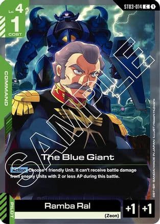 The Blue Giant — Starter Deck 03: Zeon's Rush Gundam Card Game card by Hisashi Fujiwara