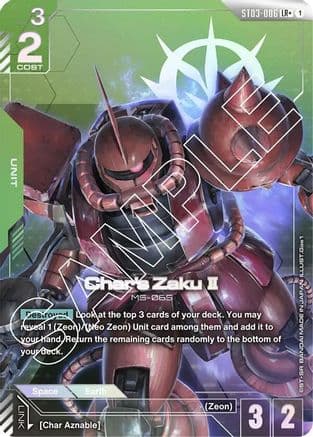 Char's Zaku II (LR+) — Starter Deck 03: Zeon's Rush