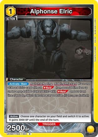 Alphonse Elric (003) — UE09ST: FULLMETAL ALCHEMIST Starter Deck Union Arena card by BANDAI MADE IN JAPAN