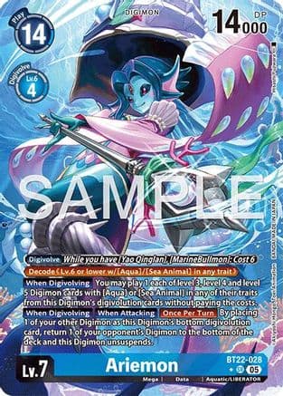 Ariemon (Alternate Art) — Cyber Eden Digimon Card Game card by Akiyoshi Honga