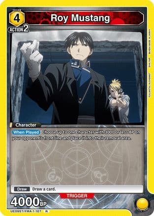 Roy Mustang (107) — UE09ST: FULLMETAL ALCHEMIST Starter Deck Union Arena card by BANDAI MADE IN JAPAN