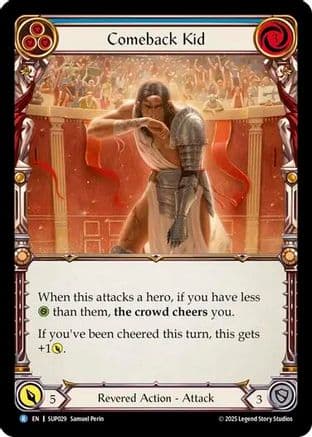 Comeback Kid (Blue) — Super Slam Flesh and Blood card by Unnamed Artist