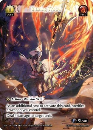 Blazing Throw (CPR) — Promotional Cards