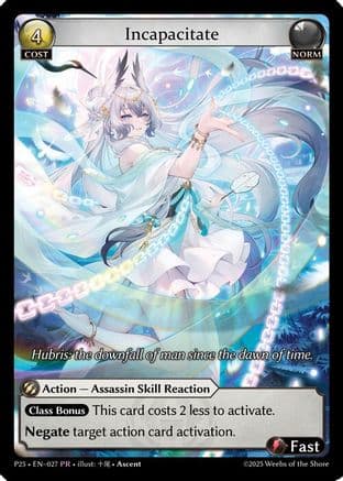 Incapacitate (027) — Promotional Cards