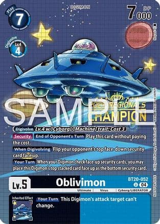 Oblivimon (Regionals 25-26 Season 2 Champion) — Digimon Card Game card