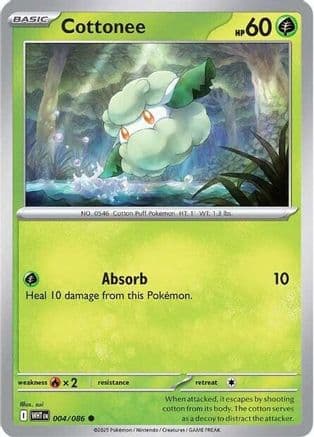 Cottonee — SV: White Flare Pokémon TCG card by sui