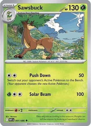 Sawsbuck — SV: White Flare Pokémon TCG card by Narano