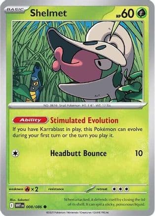 Shelmet — SV: White Flare Pokémon TCG card by Saboteri