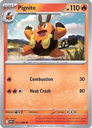 Pignite — SV: White Flare Pokémon TCG card by Teeziro
