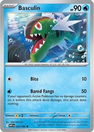 Basculin — SV: White Flare Pokémon TCG card by KEIICHIRO ITO