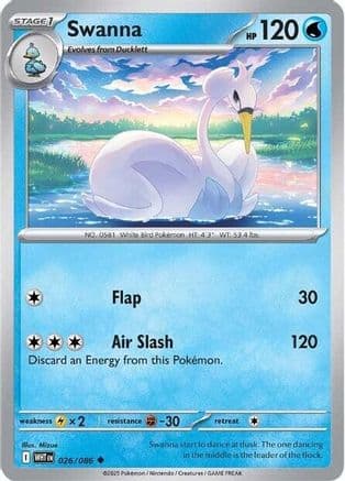 Swanna — SV: White Flare Pokémon TCG card by Mizue