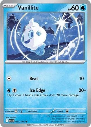 Vanillite — SV: White Flare Pokémon TCG card by cochi8i
