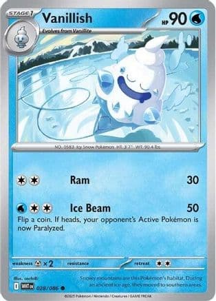 Vanillish — SV: White Flare Pokémon TCG card by cochi8i