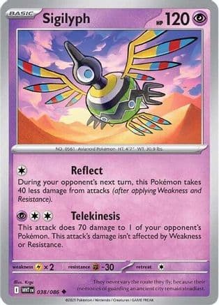 Sigilyph — SV: White Flare Pokémon TCG card by Krgc