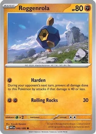 Roggenrola — SV: White Flare Pokémon TCG card by Anesaki Dynamic