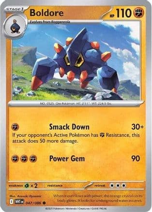 Boldore — SV: White Flare Pokémon TCG card by Anesaki Dynamic
